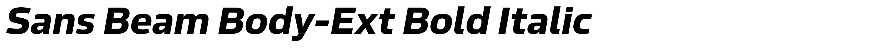 Sans Beam Body-Ext Bold Italic
